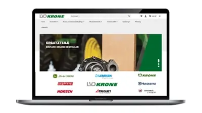LVD Krone Website auf Notebook